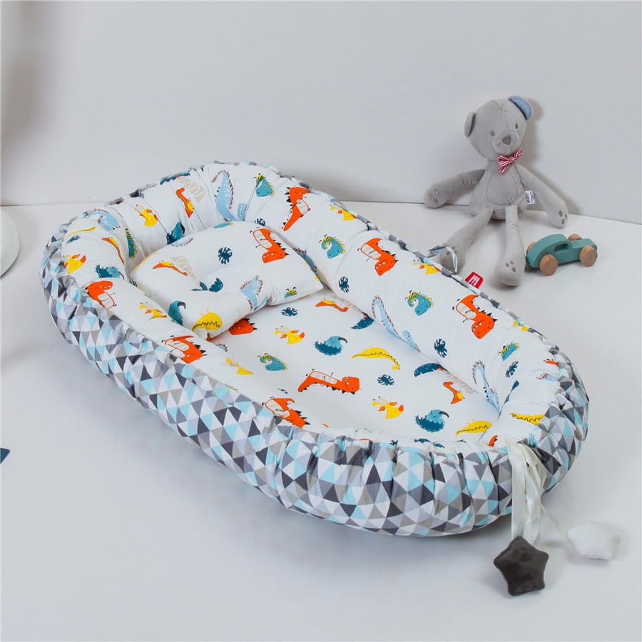 Baby Pillow Travel Crib Folding Removable Washable - silverfoxgoods